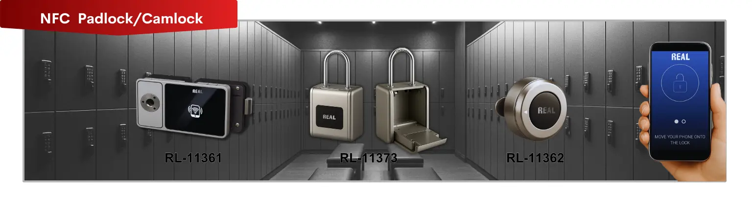 REAL Locks & Security NFC Passive Lock — Compact battery-free lock for cabinets and lockers